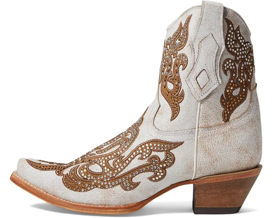 Сапоги Corral C4104 до щиколотки с вышивкой и кристаллами на молнии
