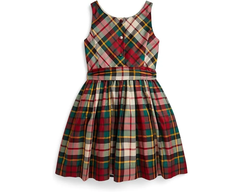 Платье из тафты в клетку для подростков Polo Ralph Lauren Kids
