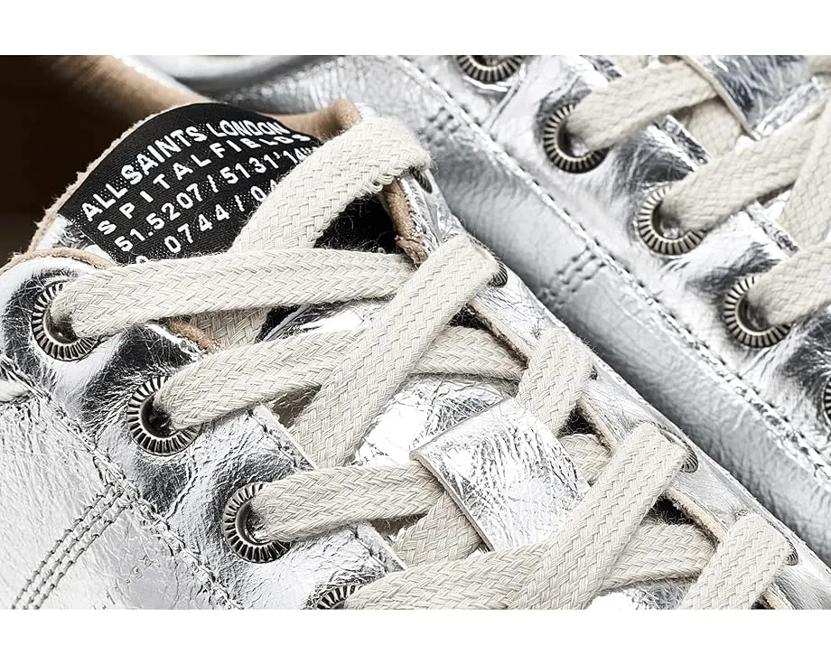 Кроссовки AllSaints Leon из глянцевой кожи с круглым носком