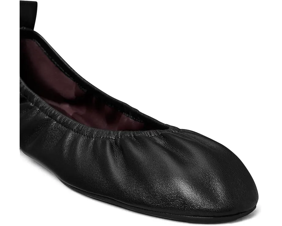 Балетки Tory Burch Eddie Ballet 2.0 с эластичным краем и кожаной стелькой