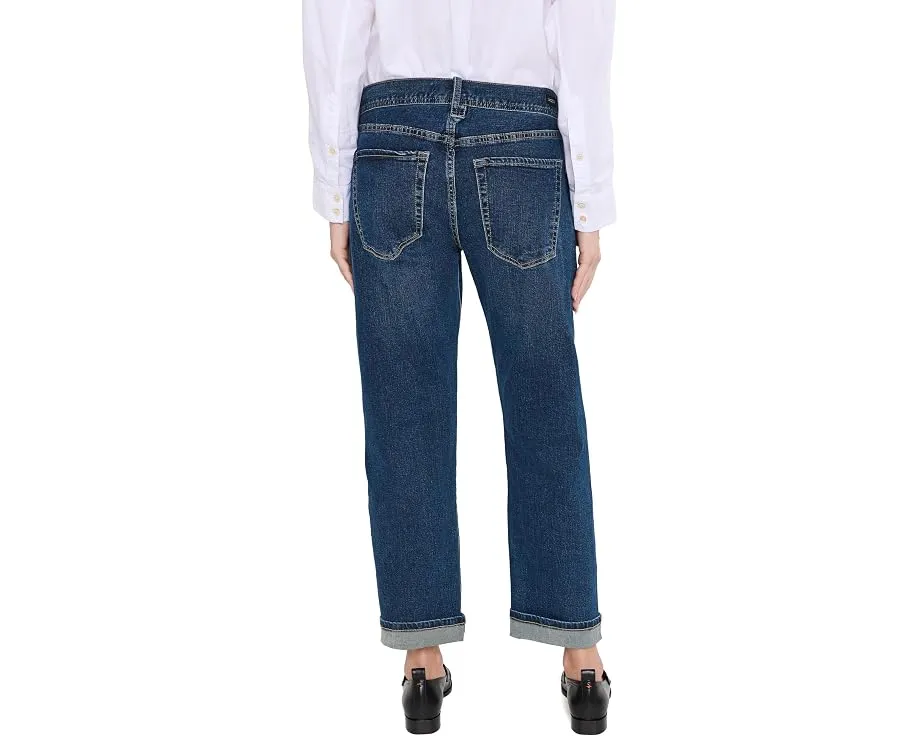 Джинсы Sloane Slouchy Low-Rise Girlfriend Cuffed Liverpool Los Angeles свободного кроя с манжетами