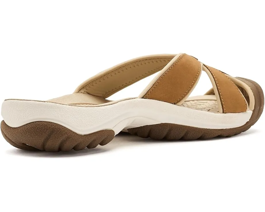 Сандалии KEEN Bali Leather Slide с защитой для пальцев и быстросохнущими ремнями