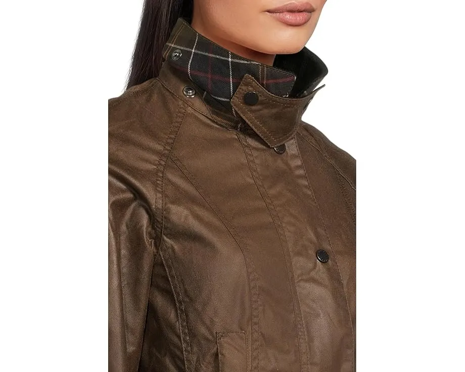 Barbour Beadnell Wax куртка из вощеного хлопка с карманами для рук