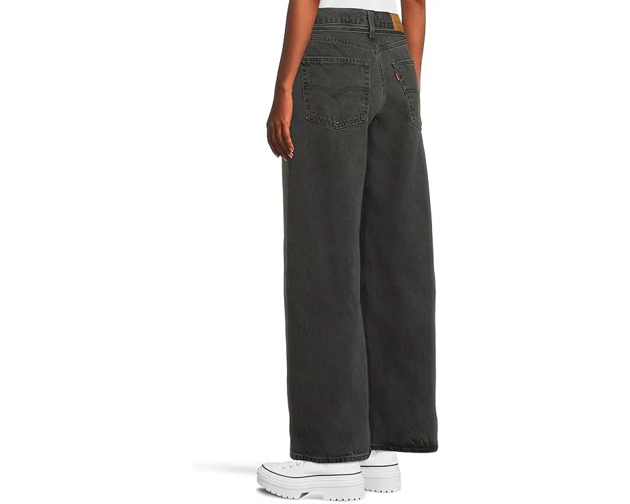 Брюки Levi's XL Straight из искусственной кожи с завязкой на талии