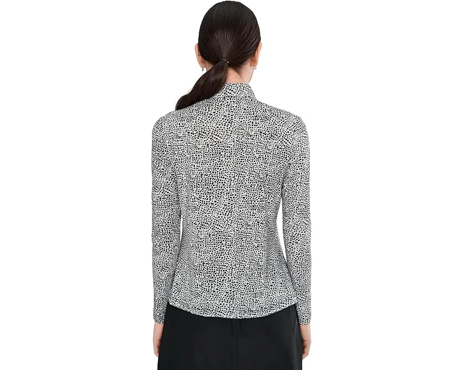 Топ Jamie Sadock с длинным рукавом и четвертью молнии в принте Sunsense Ocelot