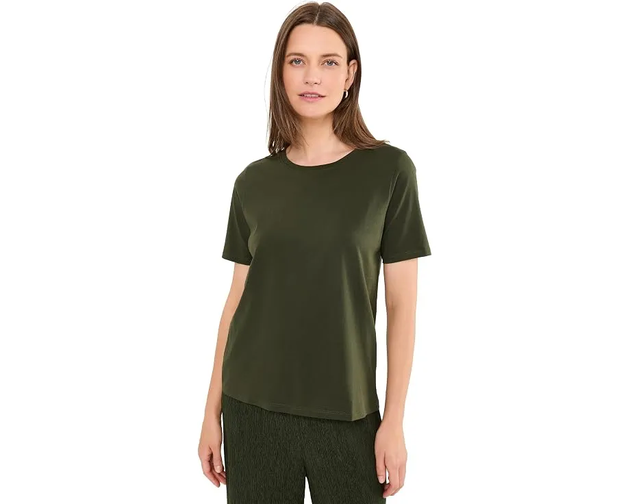 Футболка Eileen Fisher из органического пима хлопка с круглым вырезом