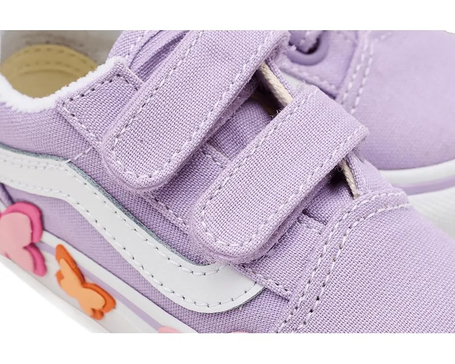 Детские кеды Old Skool V Butterfly с застежкой на липучках от Vans