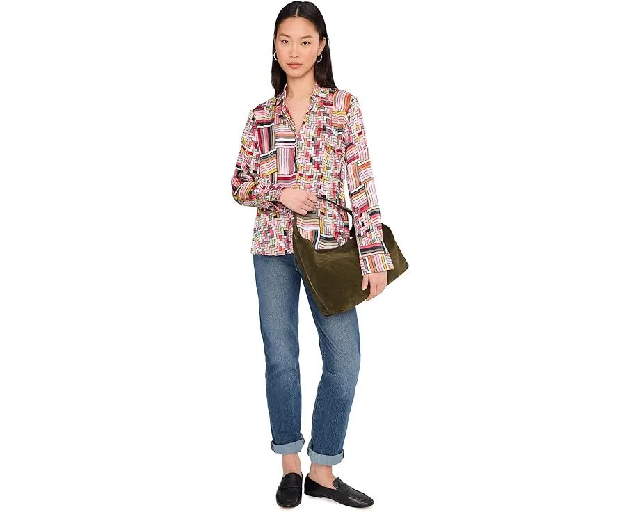 Блузка Petite Colorweave от NIC+ZOE с принтом в духе модернистского искусства