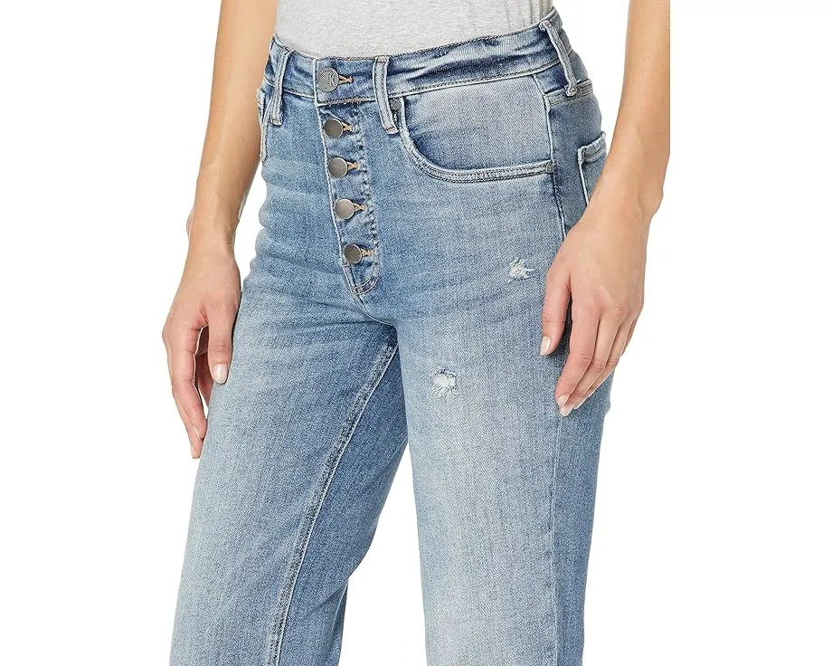 Джинсы KUT from the Kloth Rachael с высокой посадкой и прямым кроем для эффектного силуэта