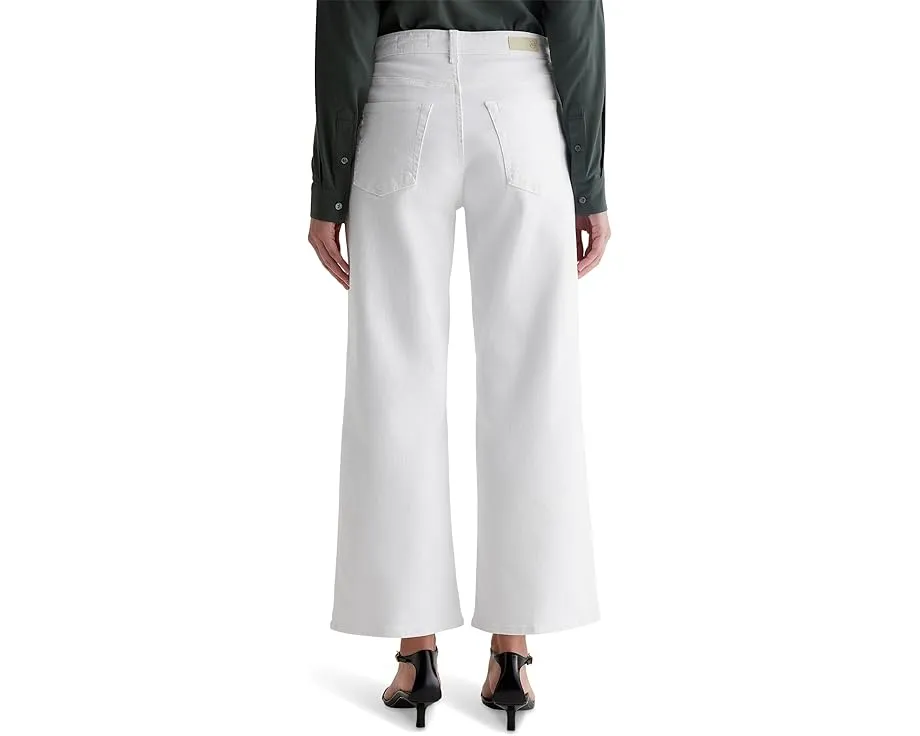 Джинсы AG Jeans Saige с завышенной талией и широкими штанинами в цвете Gallery White