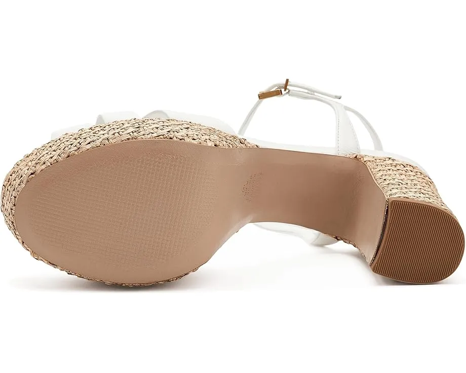 Сандалии Schutz Keefa Raffia с плетеным верхом и каблуком