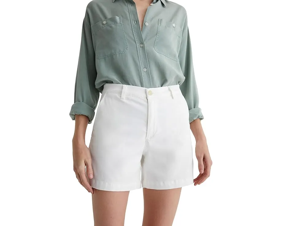 Шорты AG Jeans Jude из стрейч-твиля с прямым кроем и средней посадкой