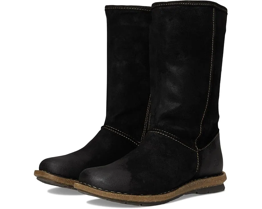 Ботинки Born Salee из мягкой замши с боковой молнией и пробковой подошвой