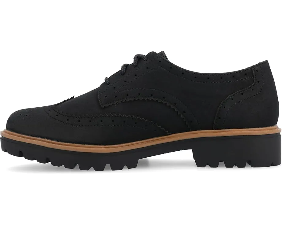 Оксфорды Claudiya с миндалевидным носком и массивным каблуком Journee Collection