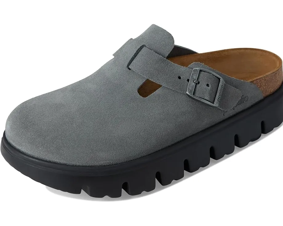 Биркенштоки Boston Chunky на платформе из замши