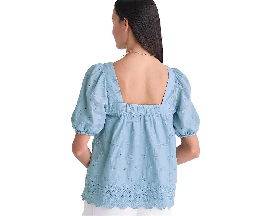 Топ Eyelet от Vineyard Vines с квадратным вырезом и ажурным узором