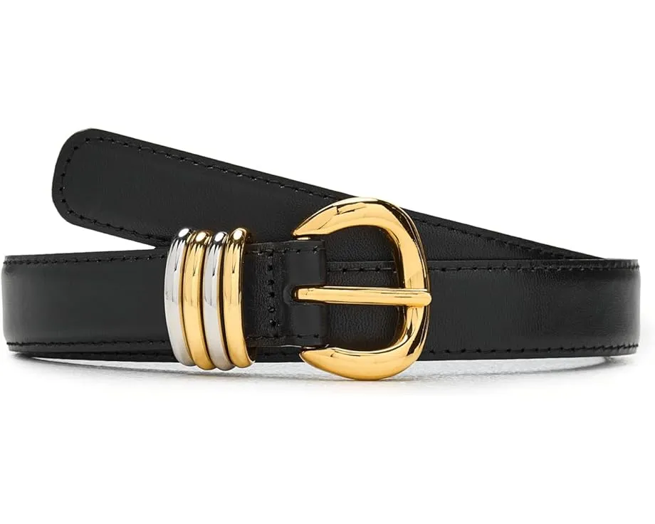 Ремень Madewell Inez Mixed Metal из кожи с позолоченной пряжкой