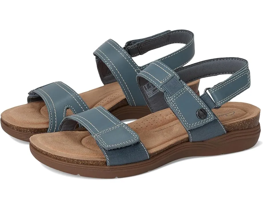 Кожаные сандалии Clarks April Clover на ремешке с пробковой стелькой