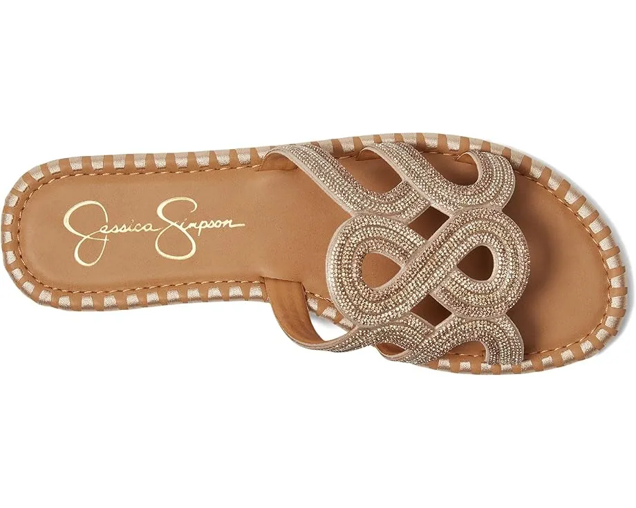 Jessica Simpson Плетеные босоножки Bria Flat с кристаллами