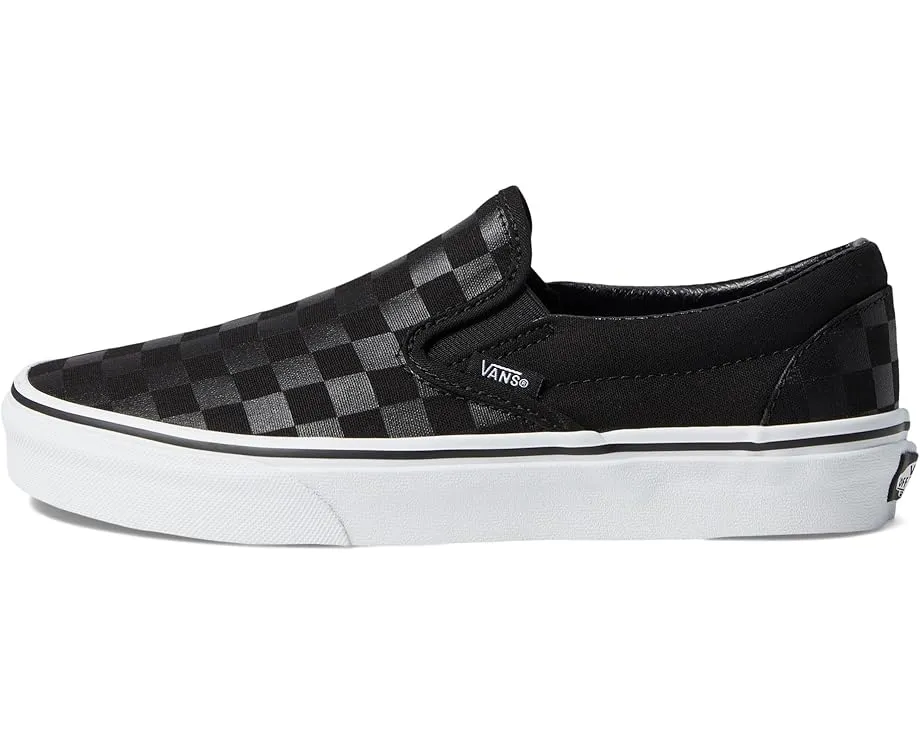 Классические слипоны Vans в клетку с текстильной стелькой и резиновой подошвой