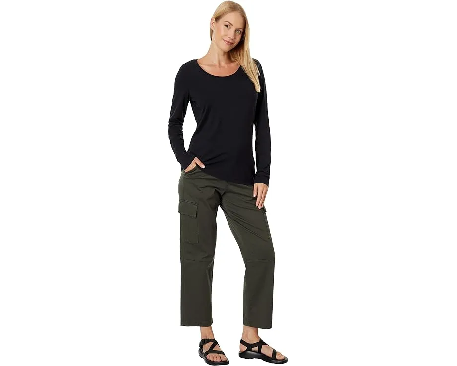 Футболка L.L.Bean Soft Stretch Supima с круглым вырезом и длинным рукавом из мягкой эластичной ткани