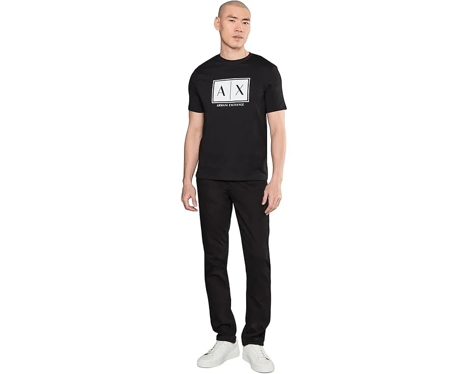 Футболка Armani Exchange Box Logo с круглым вырезом