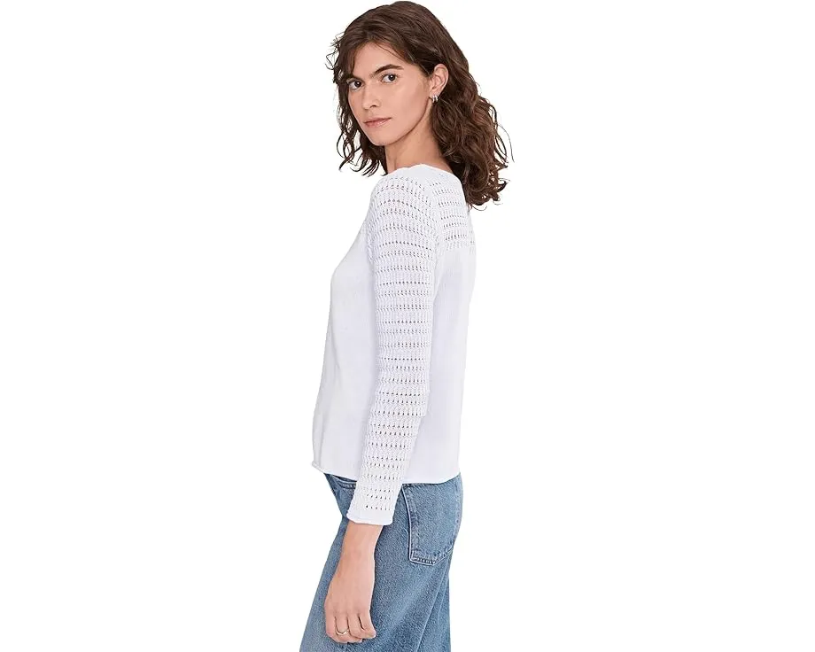 Свитер Placed Pointelle с ажурной вязкой и длинными рукавами NIC+ZOE