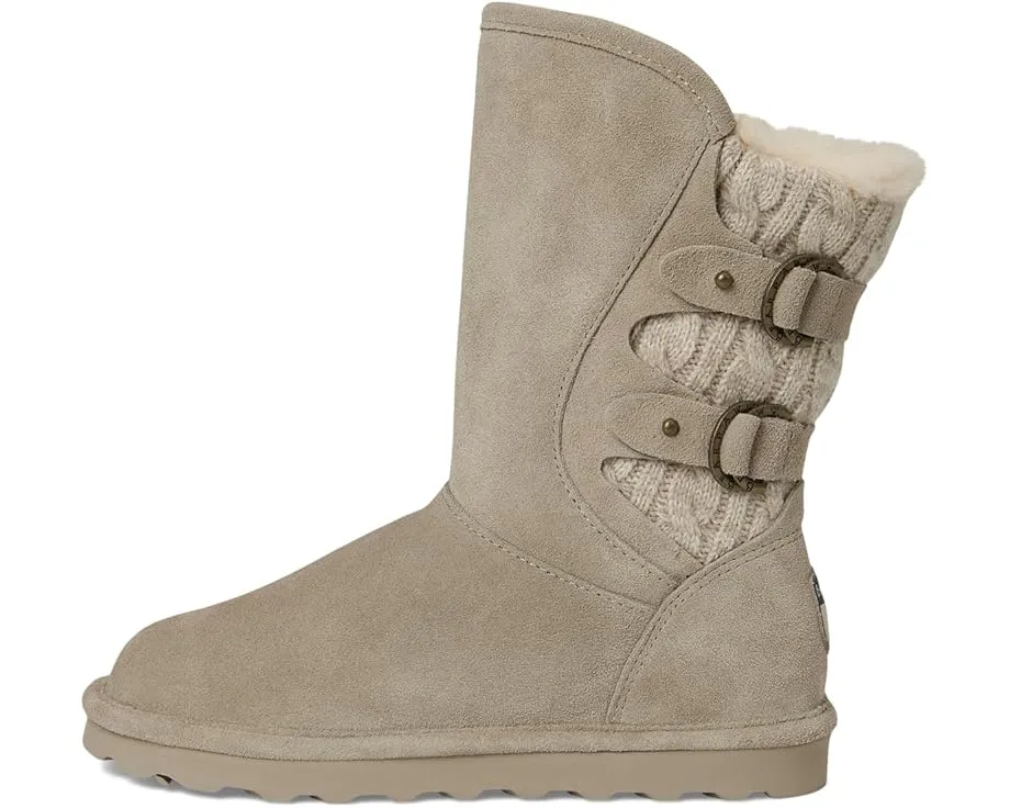 Зимние угги Bearpaw Jenni из замши с меховой отделкой и декоративной пряжкой