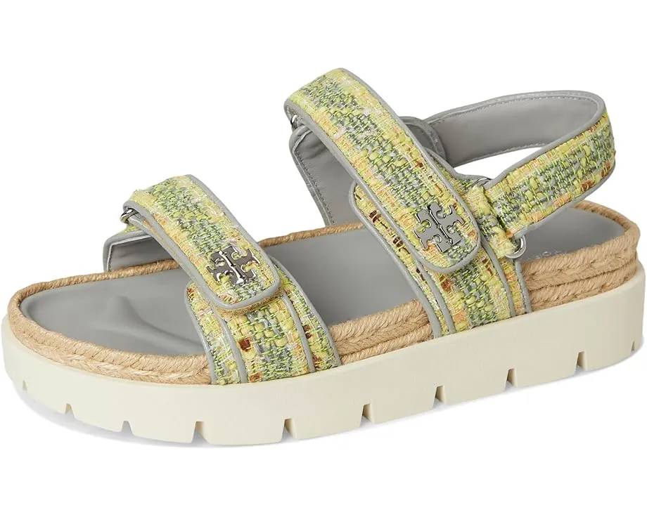 Сандалии Tory Burch Kira Rope Sport Sandal с ремешками на липучке и кожаной стелькой