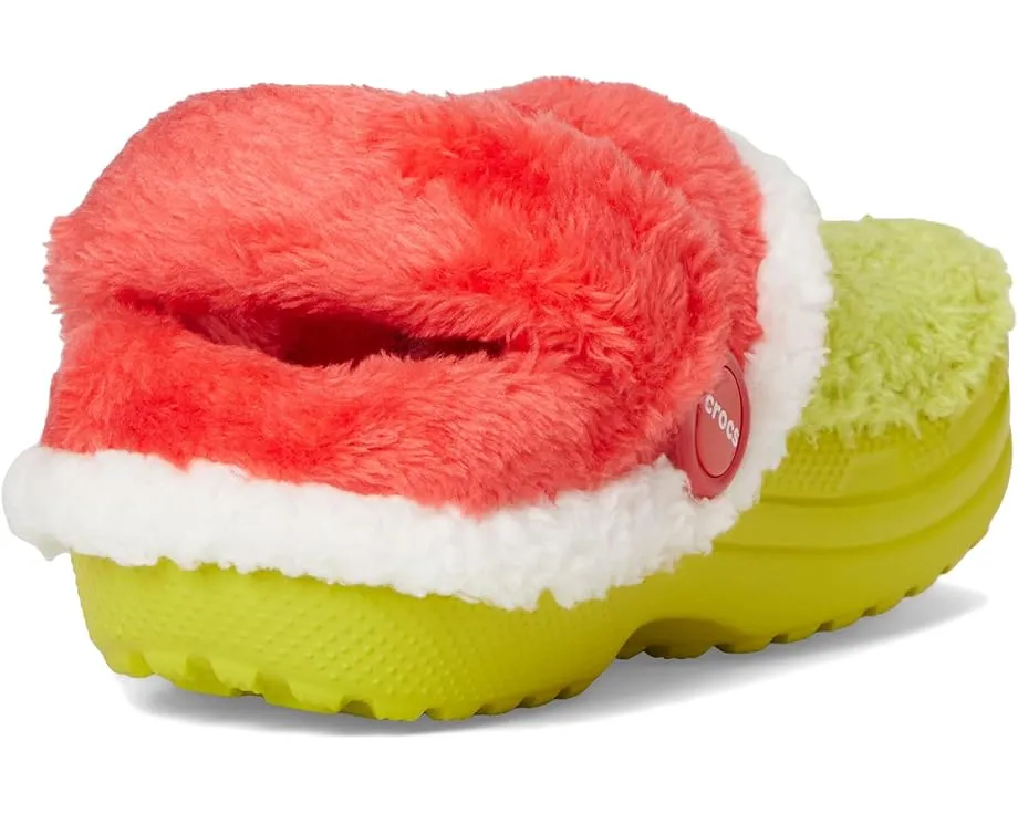 Утепленные кроксы The Grinch Classic Lined Clog для детей с искусственным мехом