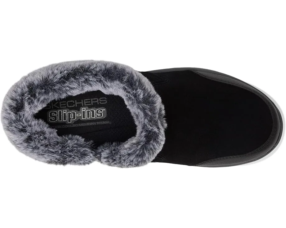 SKECHERS Easy Going ботинки без шнуровки с стеганым голенищем и искусственным мехом