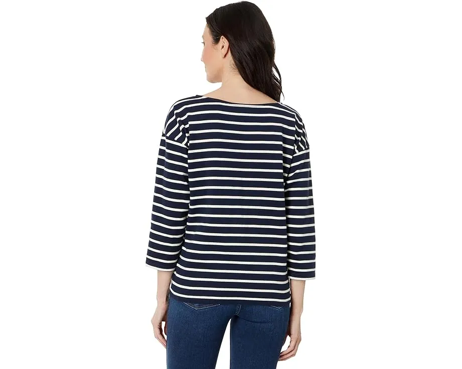 Блузка L.L.Bean Heritage Mariner Boatneck с рукавом 3/4 и полоской