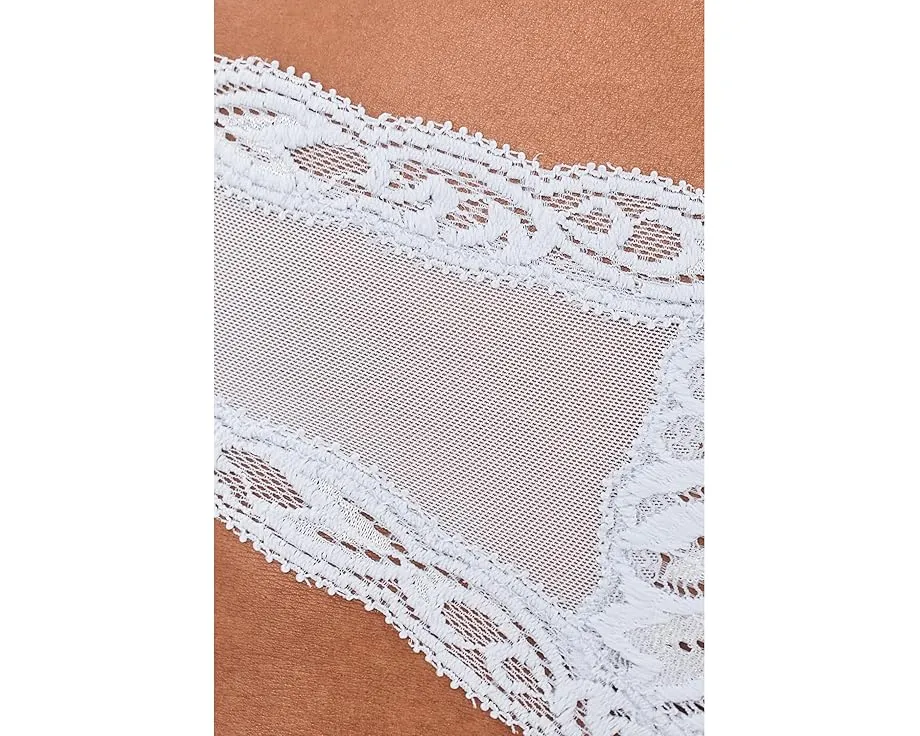 Стринги Natori Feathers Hipster из кружева и сетки с хлопковой ластовицей