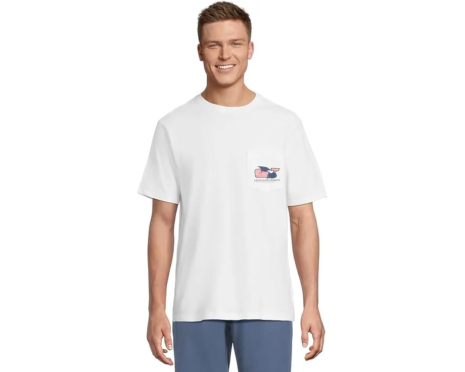 Футболка Vineyard Vines 2025 Graduation Whale с коротким рукавом и принтом