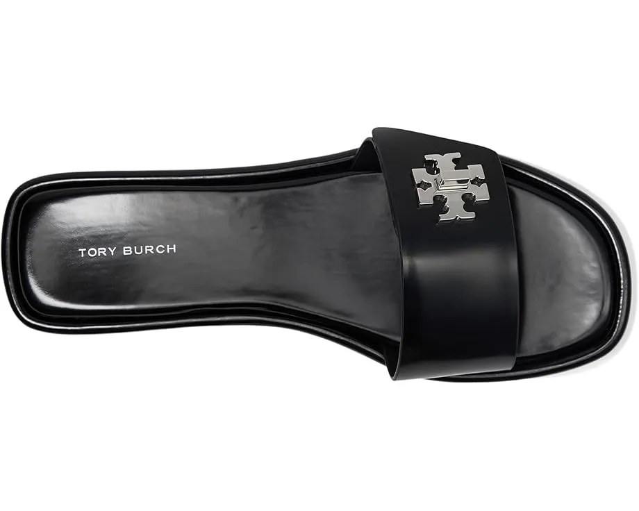 Сандалии Tory Burch T Lock Slide с широким ремешком и логотипом