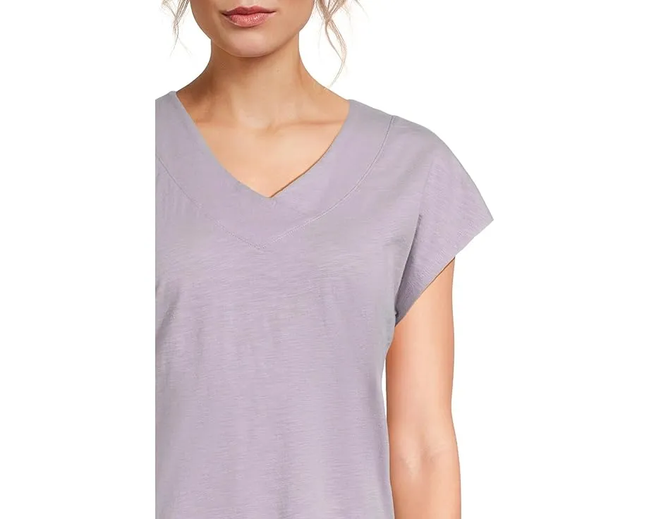 Футболка L.L.Bean из органического хлопка с V-образным вырезом и короткими рукавами