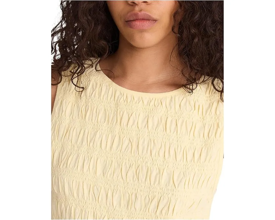 Топ Madewell с завышенной горловиной и сборками из хлопка и льна