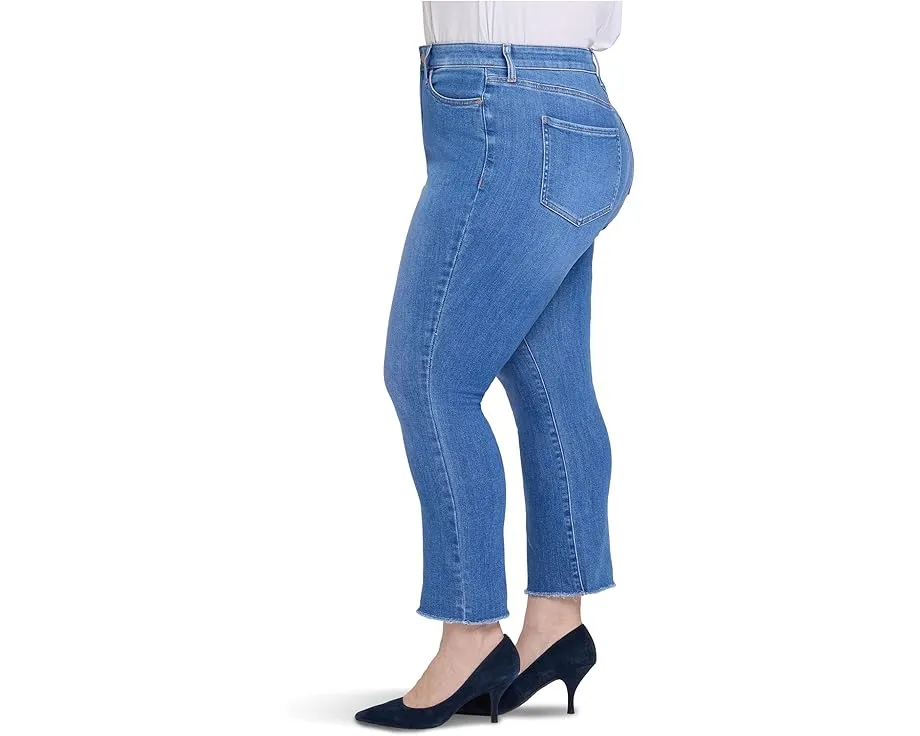 Укороченные джинсы клеш Billie с бахромой и высокой посадкой от NYDJ