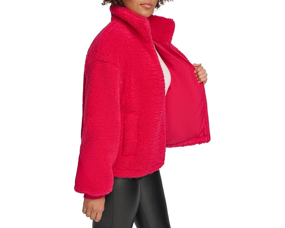 Куртка Levi's Teddy Sherpa из полиэстера с капюшоном и карманами