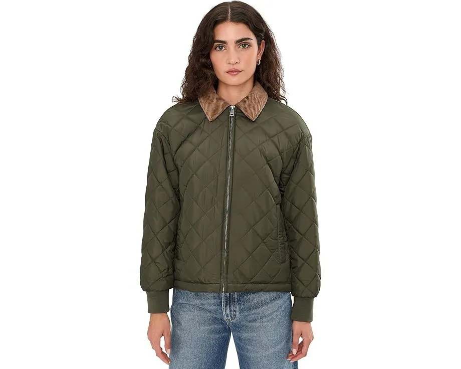 Levi's стеганая куртка с рюшем на воротнике и ромбовидным стежком