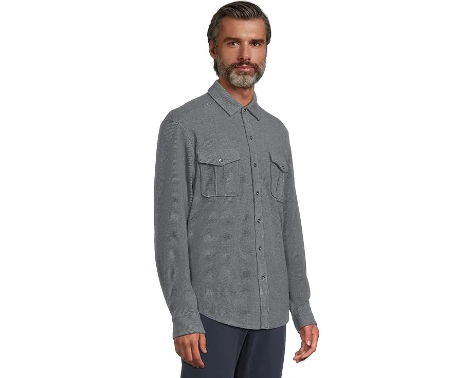 Tommy Bahama Длинная рубашка Fireside Coast с начесом и отделкой из шамбри