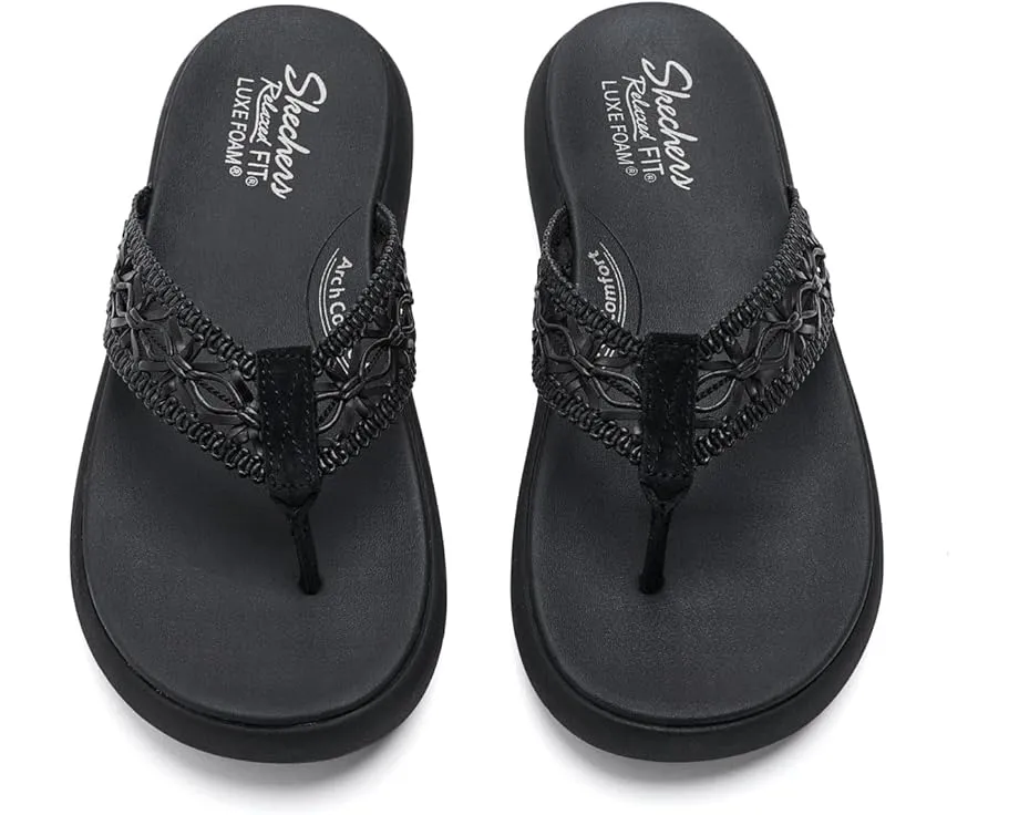 Сандалии SKECHERS Asana Luxe Ocean Breeze 2 с ажурным верхом и просторной посадкой Relaxed Fit