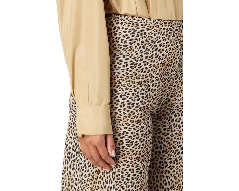 Широкие брюки Norma Kamali Bias Elephant с леопардовым принтом