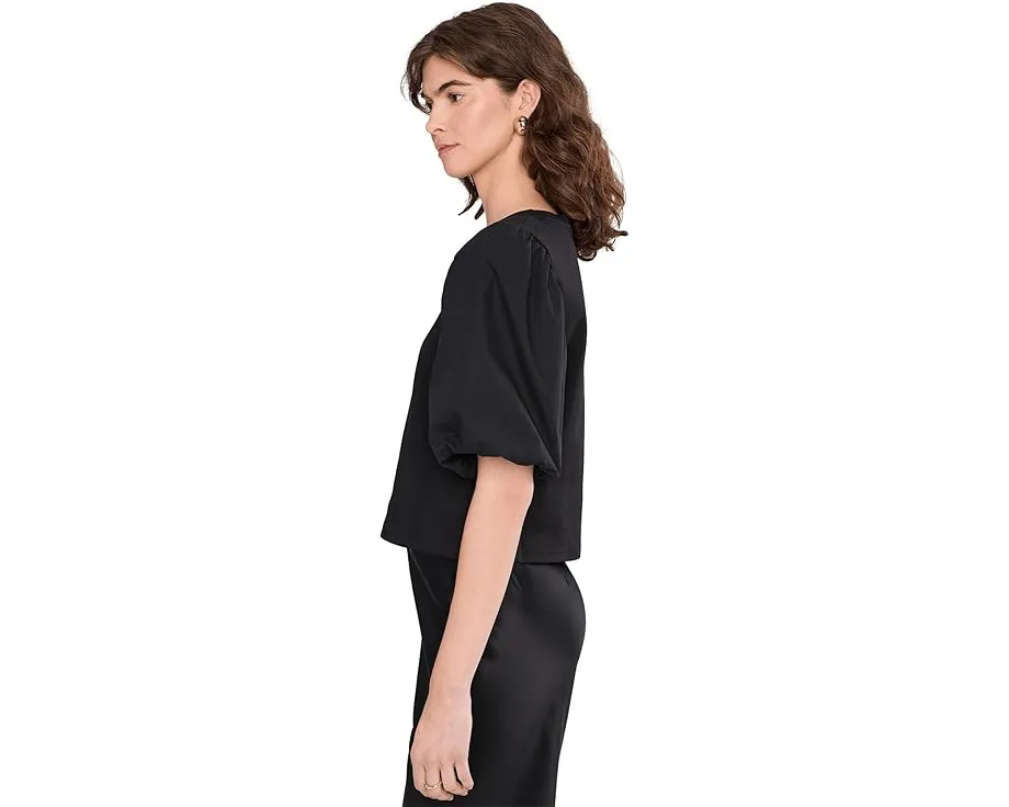 Вязаный топ Vince Camuto с круглым вырезом и рукавами-буфами