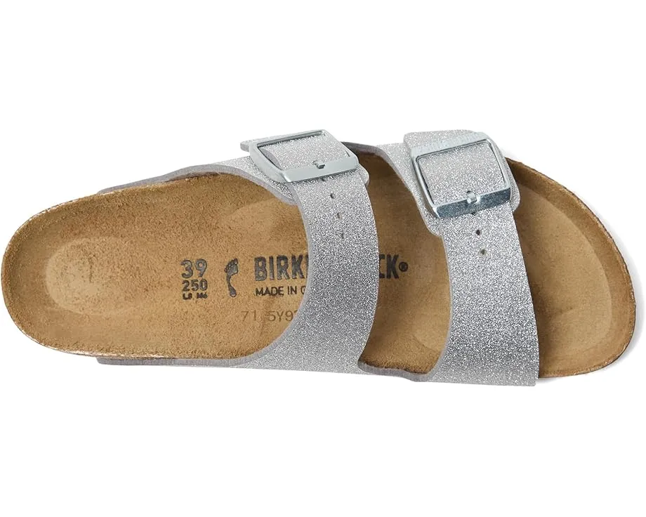 Сандалии Birkenstock Arizona Shiny Glitter с блестками и пробковой стелькой