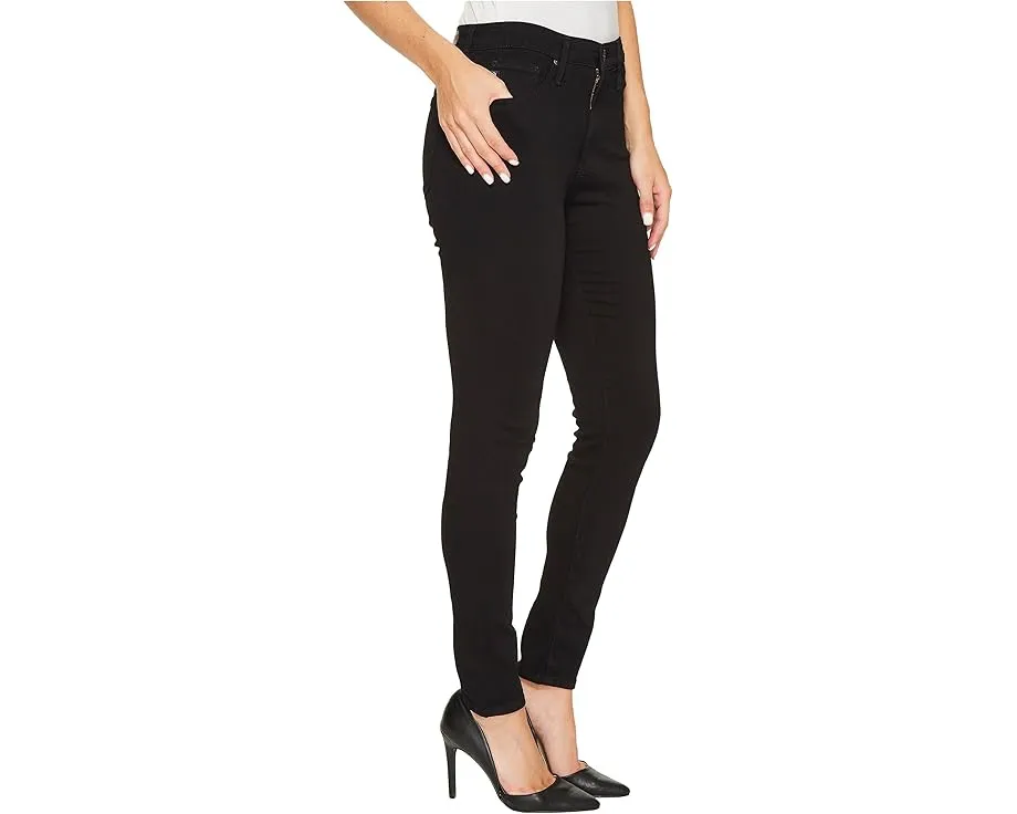 Узкие джинсы Farrah Skinny от AG Jeans с высокой посадкой и черной отделкой