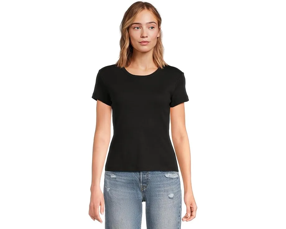 Футболка AllSaints Stevie из 100% хлопка с коротким рукавом и прямым подолом