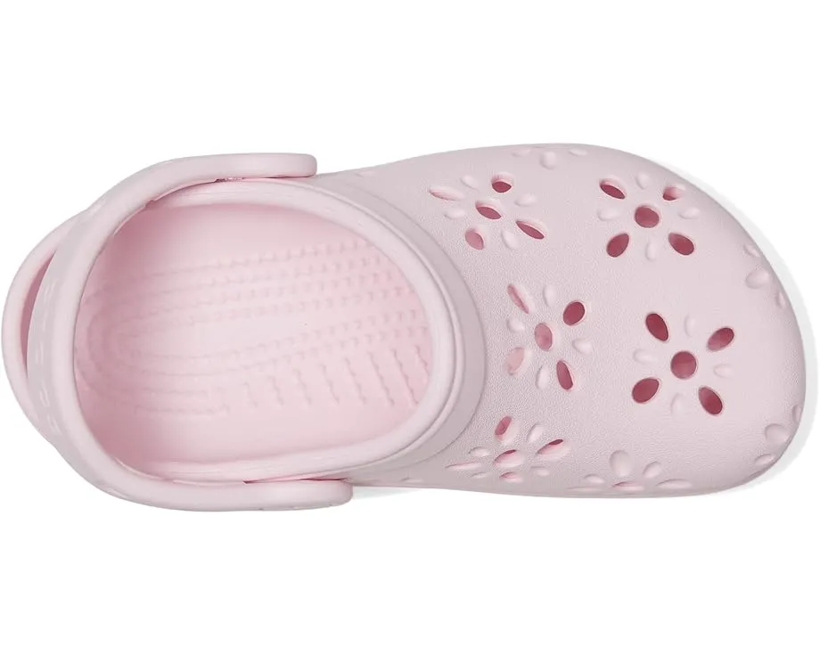 Детские кроксы Crocs Classic с цветочным ажурным дизайном для малышей
