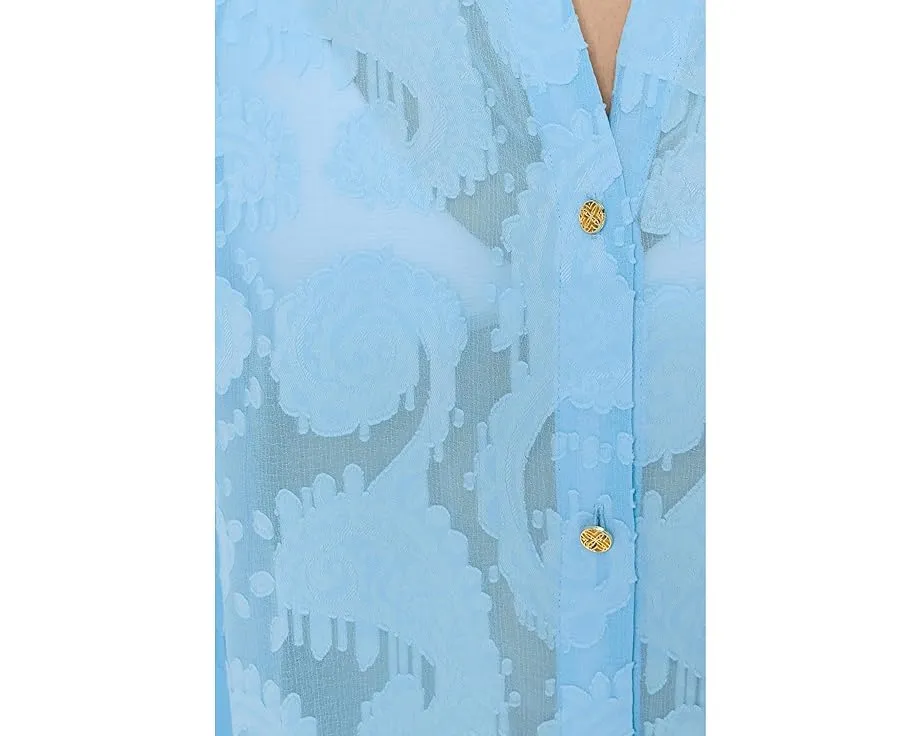 Стильный пляжный кардиган Sadira Clip с отложным воротником и длинными рукавами Lilly Pulitzer