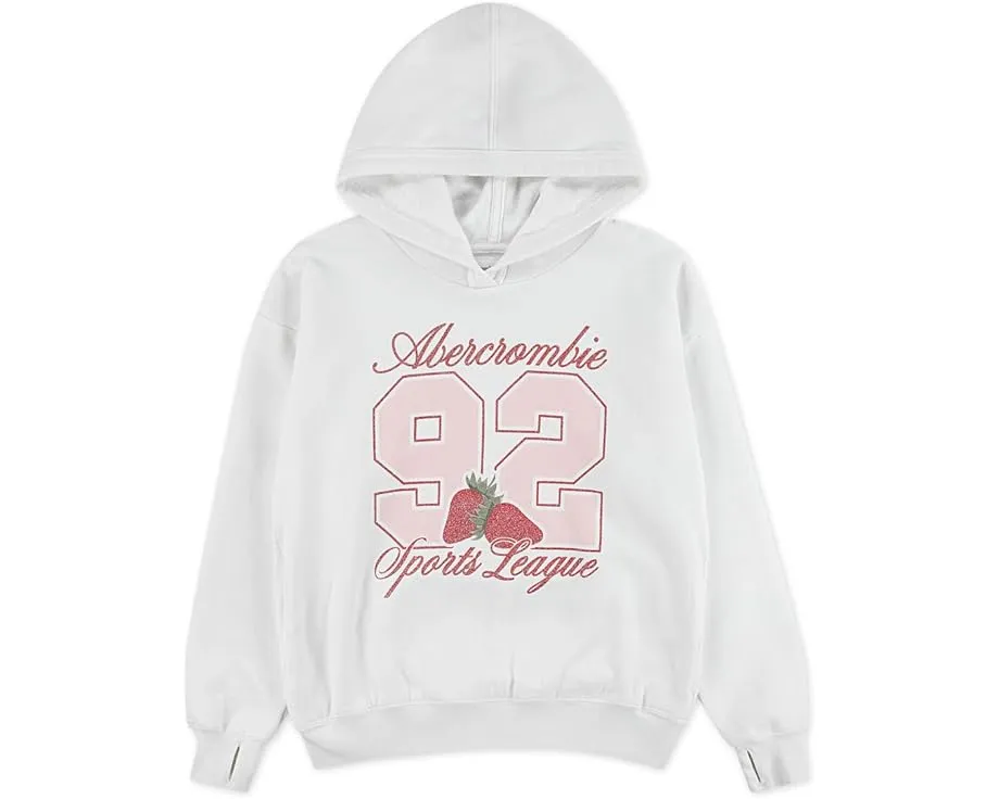 Худи с капюшоном и принтом клубники для детей